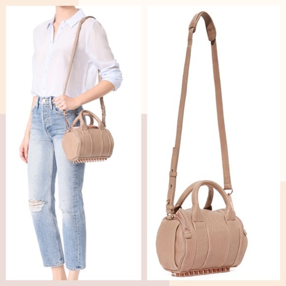 Alexander Wang mini studded Rocco bag in nude